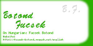 botond fucsek business card